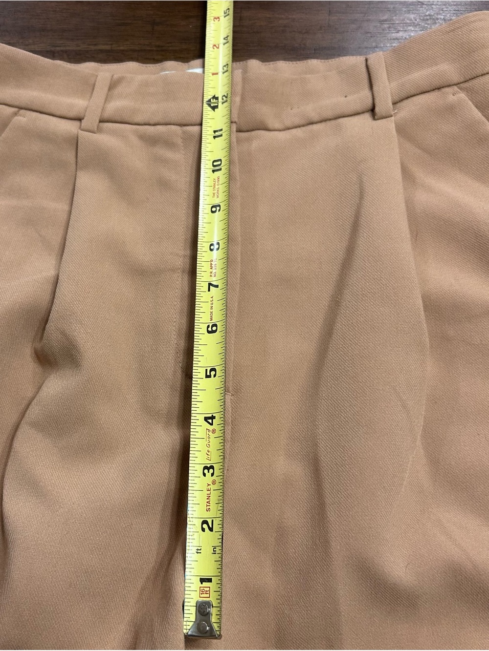 Abercrombie & Fitch Pants Size 28 Curve Love Sloane Tailored Wide Leg Tan - Picture 8 of 11
